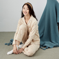 睡衣女纯棉秋冬 顶瓜瓜长袖青年卡通甜美家居服套装 韩版宽松睡衣