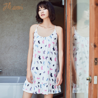 顶瓜瓜睡裙女夏 休闲性感带短裙 舒适简约时尚可外穿裙子顶呱呱