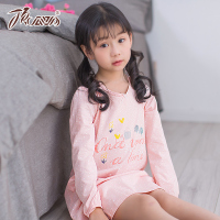 儿童睡裙春秋 顶瓜瓜女童睡衣夏薄款女中大童全棉长袖家居空裙