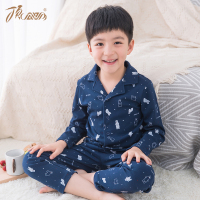 男童睡衣纯棉春秋季 顶瓜瓜儿童家居服套装长袖薄 宝宝空服可爱