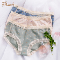顶瓜瓜三角内裤女 透气舒适印花清新三角裤大码女士内裤顶呱呱
