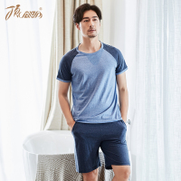 顶瓜瓜短袖套装夏季运动家居服纯棉宽松短裤男士休闲潮流新款夏季