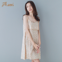 睡裙女夏纯棉 可外穿韩版夏天宽松家居服带裙顶呱呱 性感睡衣女
