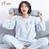 顶瓜瓜睡衣女加厚珊瑚绒 保暖家居服套装可爱韩版起居服休闲甜美
