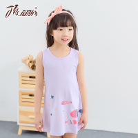 顶瓜瓜睡裙女童夏季短袖纯棉 卡通可爱韩版公主风睡衣裙连衣裙