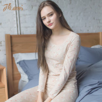 顶瓜瓜保暖内衣女薄款秋衣秋裤女士套装顶呱呱官方紧身印花棉毛衫