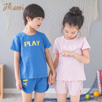 儿童睡衣短袖夏季 顶瓜瓜男女童棉薄款中大童宝宝空家居服套装