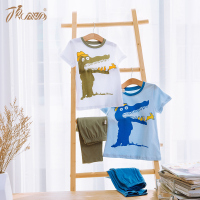 男童睡衣夏顶瓜瓜儿童睡衣短袖长裤男童家居服纯棉春夏季宝宝衣服