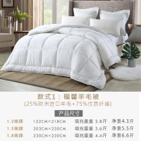雅兰家纺羊毛被1.5米被子加厚保暖不钻绒冬厚被芯1.8米羊毛被芯