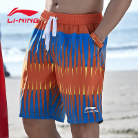 李宁(LI-NING)沙滩裤运动短裤速干五分宽松休闲裤男士泳装123