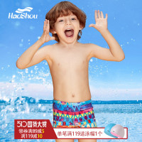 号手儿童泳裤男孩3-5岁平角裤韩版儿童泳衣男童中小宝宝印花时尚