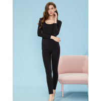 依曼丽莫代尔女长袖薄款保暖内衣套装 柔软舒适贴肤居家打底