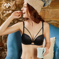 依曼丽内衣女无钢圈聚拢文胸 中厚款无痕舒适性感深V上托胸罩