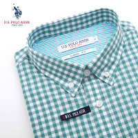 U.S. POLO ASSN.衬衣男长袖纯棉格子衬衫商务休闲官方新款男衬衣