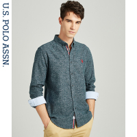 男士长袖衬衫男春秋季纯色衣服韩版潮商务休闲纯棉磨毛衬衣男装