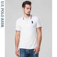 男士保罗polo衫 短袖T恤潮流翻领条纹衬衫领半袖体恤夏季新款男装