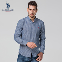 夏季男士条纹衬衫长袖时尚宽松商务休闲衬衣男装2018新品男衬衣潮