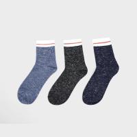 HLA海澜之家三双装绅士中筒袜舒适透气袜子男HZACJ3E057A