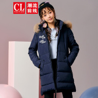 潮流前线2018冬装中长款棉服外套女韩版连帽宽松棉衣女士上衣
