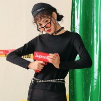 潮流前线2018秋冬装女款潮流纯色长袖套头针织衫时尚简约打底衫