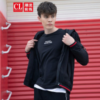 潮流前线2019秋装时尚风衣男装连帽宽松国潮外套男青少年