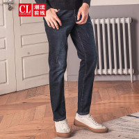 潮流前线2019冬装男款韩版休闲青春百搭弹力修身小脚棉质舒适牛仔裤男 牛仔蓝