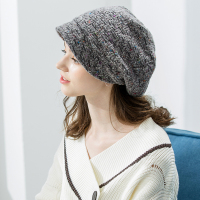 宏达HONDAR 秋冬女款韩版文艺短檐毛线帽休闲百搭堆堆帽 MZ026