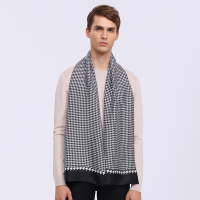 宏达HONDAR 2018秋冬新款 英伦时尚风 经典双层四季款男士丝巾围巾 SJ766