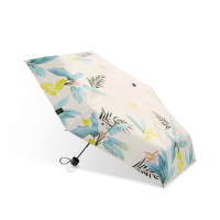 蕉下五折口袋伞太阳伞女晴雨两用日系折叠小巧便携森逸
