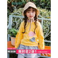 茵曼童装女童长袖T恤2019春秋中大儿童纯棉圆领套头休闲上衣