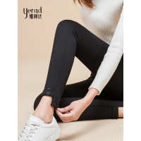 娅丽达女裤2018秋季新款黑色打底裤外穿铅笔小脚弹力大码修身女裤H3026