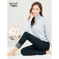 娅丽达女裤2018冬季新款黑色铅笔裤羊毛裤加绒外穿打底裤休闲长裤H4711