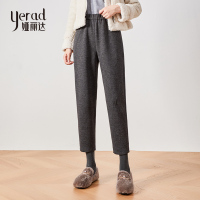 娅丽达女裤针织哈伦裤女2019秋冬新款加厚宽松女士大码休闲裤I4026
