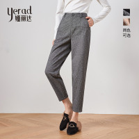娅丽达女裤哈伦裤子女2019秋冬新款宽松显瘦女士大码百搭老爹裤I4603
