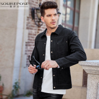 奢步士男装 秋季新款男士牛仔外套青年帅气时尚休闲夹克