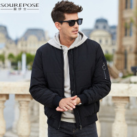 奢步士男装 冬季新款男士棉服立领金属装饰时尚青春休闲保暖棉衣
