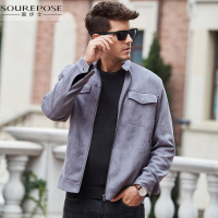 奢步士男装 冬季新款男士长袖夹克时尚休闲立领外套