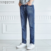 奢步士男装 2019春季新款男士洗抓痕牛仔裤长裤