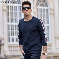 奢步士男装 2019春季新款男士欧美潮流撞色长袖卫衣打底衫