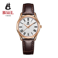 瑞士依波路ERNEST BOREL 星宇系列复刻经典罗马时符皮带超薄石英女士手表专柜同款LGR708N-251BR