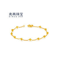 兆亮 ZHAO LIANG 黄金手链女士款 足金999金手链 链长约17cm 专柜正品送恋人礼物