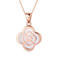 ZHAO LIANG 兆亮珠宝梦蝶 18K金吊坠K金吊坠女18K金项链吊坠时尚玫瑰金吊坠