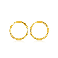 ZHAO LIANG 兆亮珠宝 新品黄金耳环简约光圈耳环足金999黄金耳坠女款精品送礼 简洁光圈耳饰