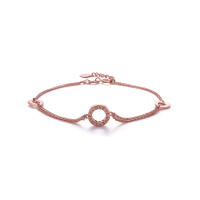 ZHAO LIANG兆亮珠宝 18k金手链女款彩金手链时尚玫瑰金手镯优雅百搭 黄金手链女士 定价送恋人