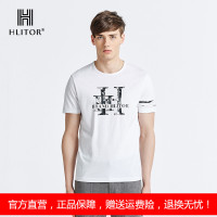 法国HLITOR专柜正品夏都市户外系列弹力棉印花图案圆领短袖T恤