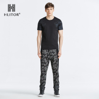 法国HLITOR专柜正品春夏时尚都市迷彩拼接慢跑小脚休闲运动裤