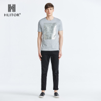 法国HLITOR专柜正品春夏时尚都市系列洗水中腰小脚牛仔9分裤