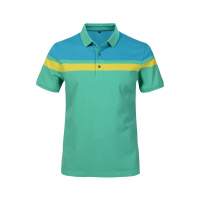 法国HLITOR正品夏季透气翻领立领短袖纯棉男装T恤