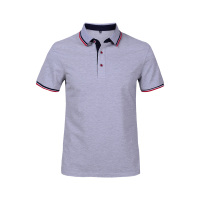 法国HLITOR正品夏季透气翻领立领短袖男装T恤