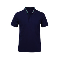 法国HLITOR正品夏季透气翻领立领短袖纯棉男装T恤